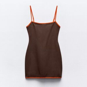 Zara Piped Stretchy Mini Dress M